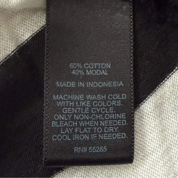 Express Black and White Striped Short Sleeve Tee - Picture 5 of 5